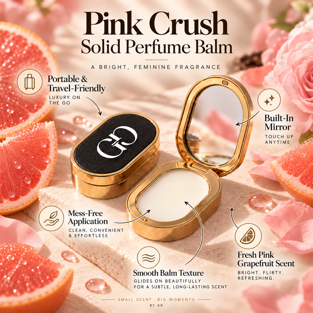 Pink Crush Solid Perfume Balm